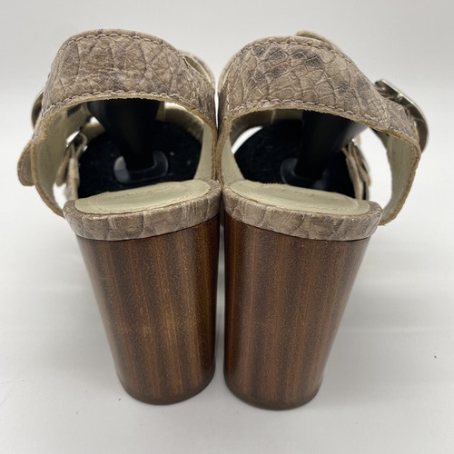 Women’s Clarks Heeled Sandals Snake Pattern Triple Strap Buckle UK 6 EU 39 - Picture 5 of 22
