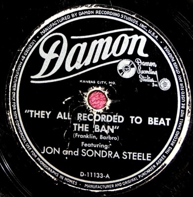 John Sondra Steele They All Recorded to Beat the Ban 78 PLAY GRADED Fully Tested