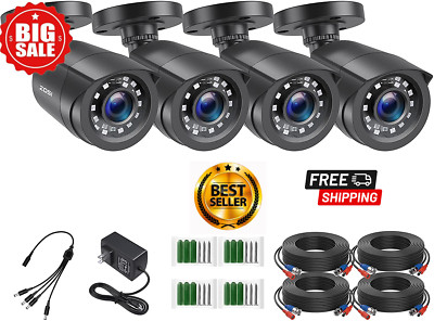 Kit de Camaras de Seguridad Vigilancia Interior Exterior HD-TVI 1080P 4K HD CCTV