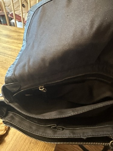 Lucky Brand Crossbody Handbag Clutch Black Leather & Suede Patchwork Axil? - Picture 7 of 16
