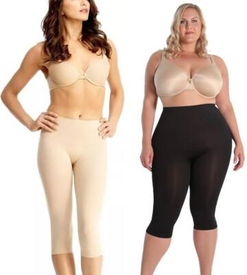 MeMoi Women's High-Waisted Shaping Capri Shapewear MSM-109