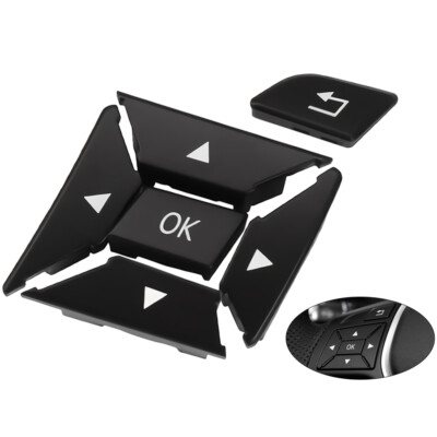 For Mercedes E Class Black Left Steering Wheel Control Button Multi Switch Cap
