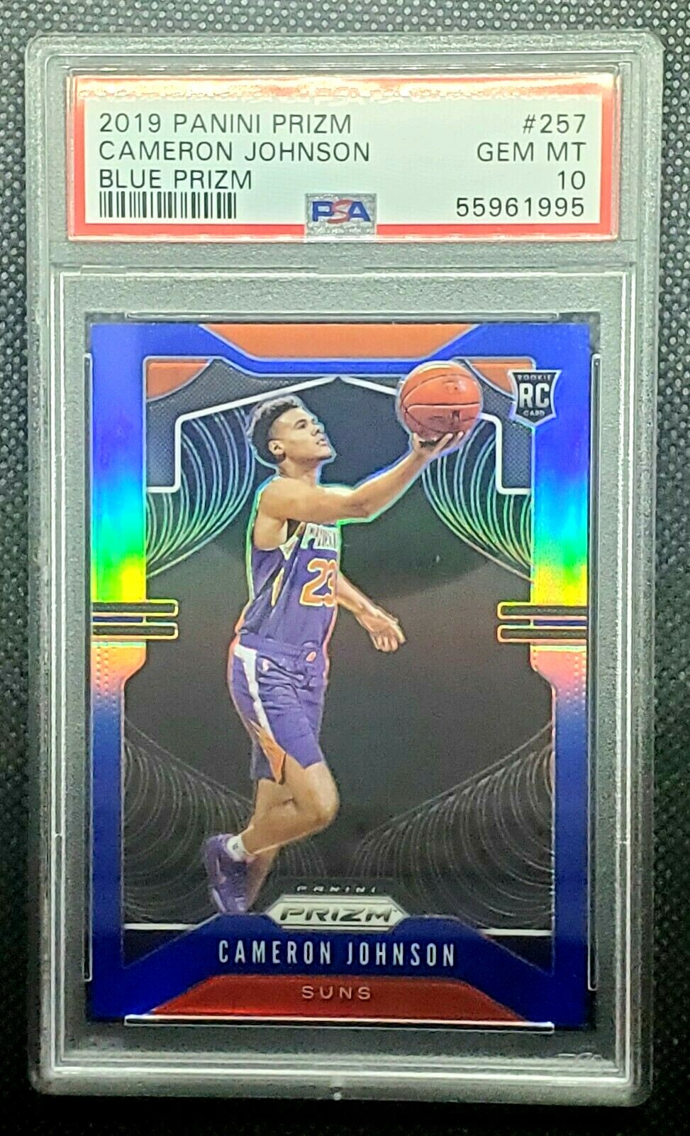 2019-20 Panini Prizm Cameron Johnson Rookie Blue Prizm /199 #257 PSA 10 SUNS