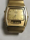 Rare Vintage Seiko H601-5040 LCD Digital Watch - 1980's++*{Gold Tone}