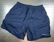 Vintage Reebok Navy Blue Swim Trunks XL 100 Nylon