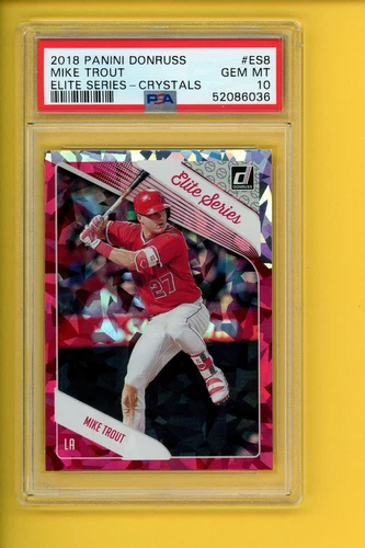 2018 PANINI DONRUSS ES8 MIKE TROUT ELITE SERIES CRYSTALS PSA10 GEM MINT 52086036