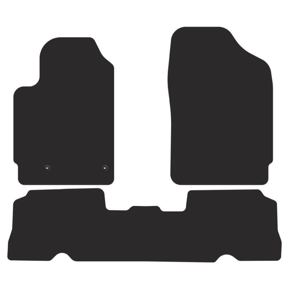 Tapis de sol Citroen Berlingo 1 de 1996 à 2002 en moquette velours noir