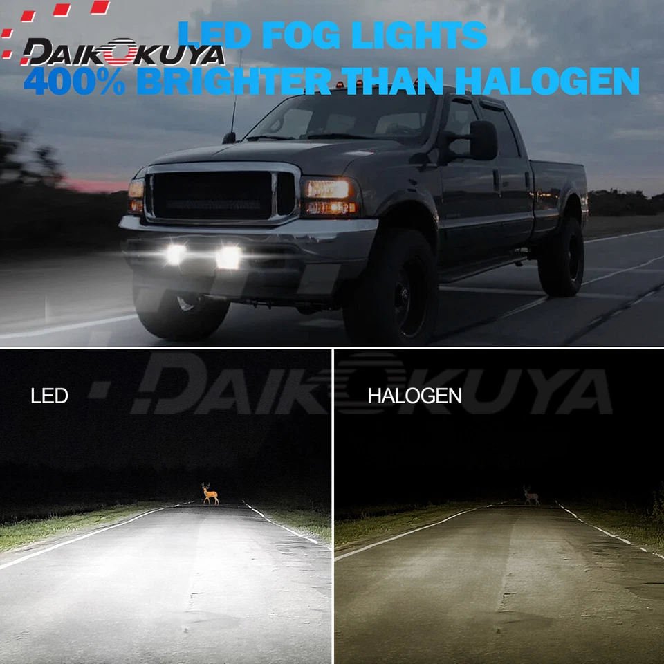 Luces antiniebla LED Super Duty para Ford F-250 F-350 F-450 F550 1999-2004 Foto 3 de 4