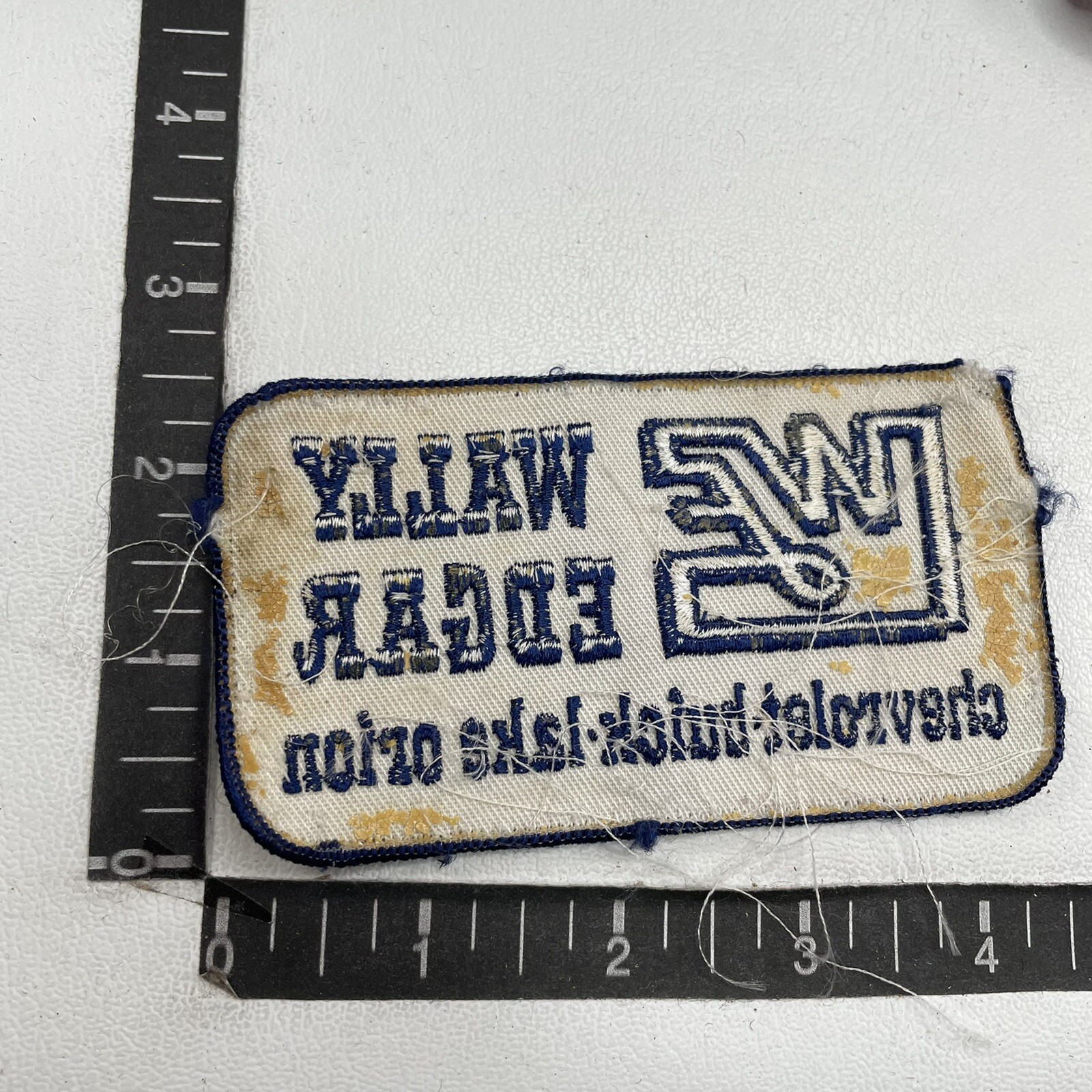 Vtg WE WALLY EDGAR CHEVROLET BUICK LAKE ORION Auto Car Dealer Patch 09T