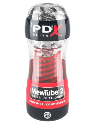 Pipedream PDX Elite Viewtube 2 Male Masturbator Stroker Clear
