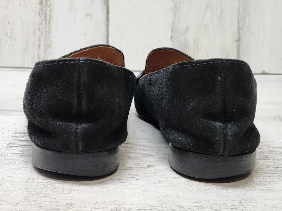 Mocasines Tory Burch para mujer 7,5 negro gamuza metal logotipo Miller Foto 4 de 4