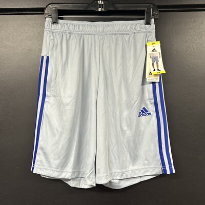 ADIDAS Men's Aeroready Shorts S Zipper Pockets Blue Active