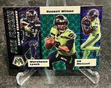 2020 MOSAIC MARSHAWN LYNCH RUSSELL WILSON DK METCALF FLEA FLICKERS GREEN MOSAIC