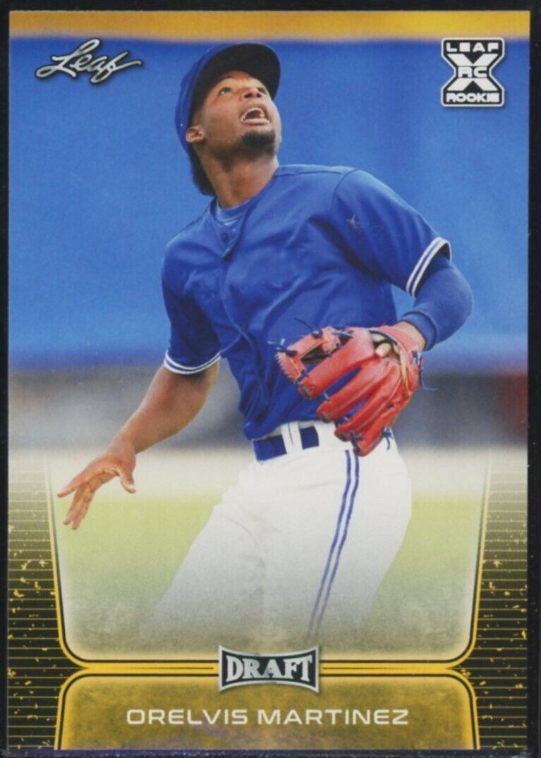 2020 Leaf Draft Orelvis Martinez Rookie Gold Parallel Toronto Blue Jays RC #23