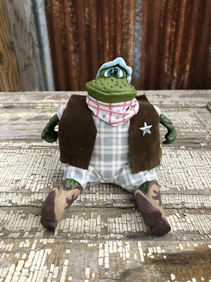WILD BURP the SHERIFF Resin Bean Bag Frog Kathleen Kelly Critter Factory Russ