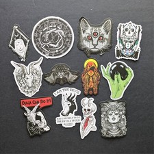 Demon, Lucifer, Gothic Stickers