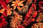 DTY fleece (250g) printed mesh, La Monstera pattern, 50 x 160 cm