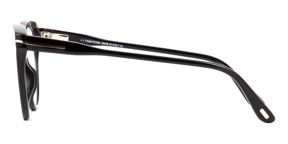 Óculos Tom Ford TF 5772-B 001 preto/vermelho gato 55-16-140 com clip-ons - Imagem 4 de 4