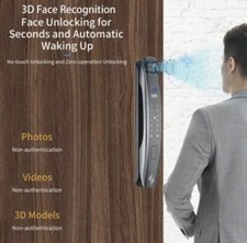 3D Face Smart Door Lock Security Camera Fingerprint Password Keypad 3