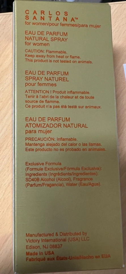 Carlos Santana Clásico Original Mujer Perfume EDP Spray 3.4oz NUEVO EN CAJA Foto 3 de 3