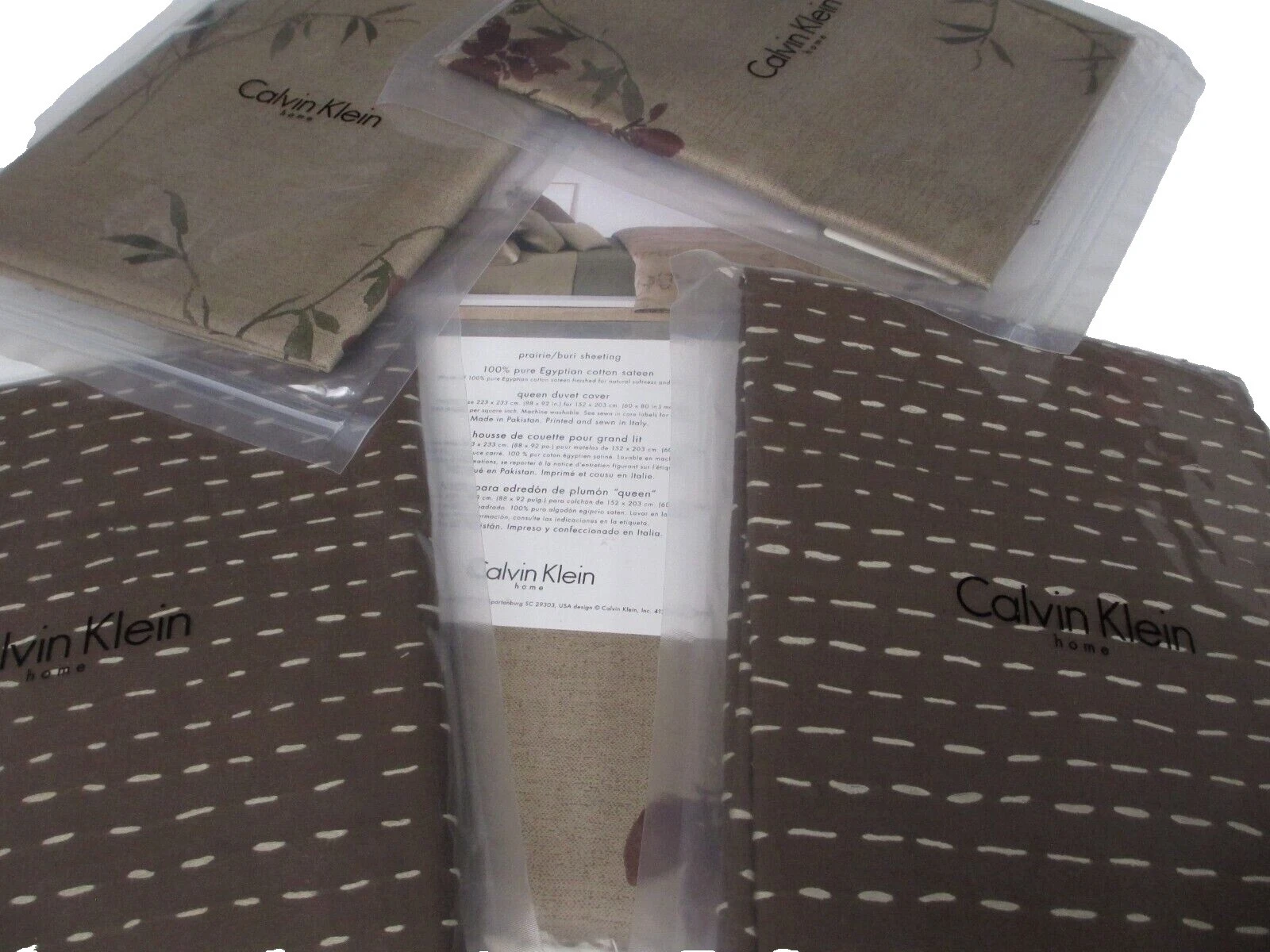 100% Algodón Multicolor Calvin Klein llenar Fundas de edredón y Juegos de Cama