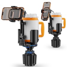 Phone Holders for Your Car, 2 in 1 Cup Holder Mount with Black