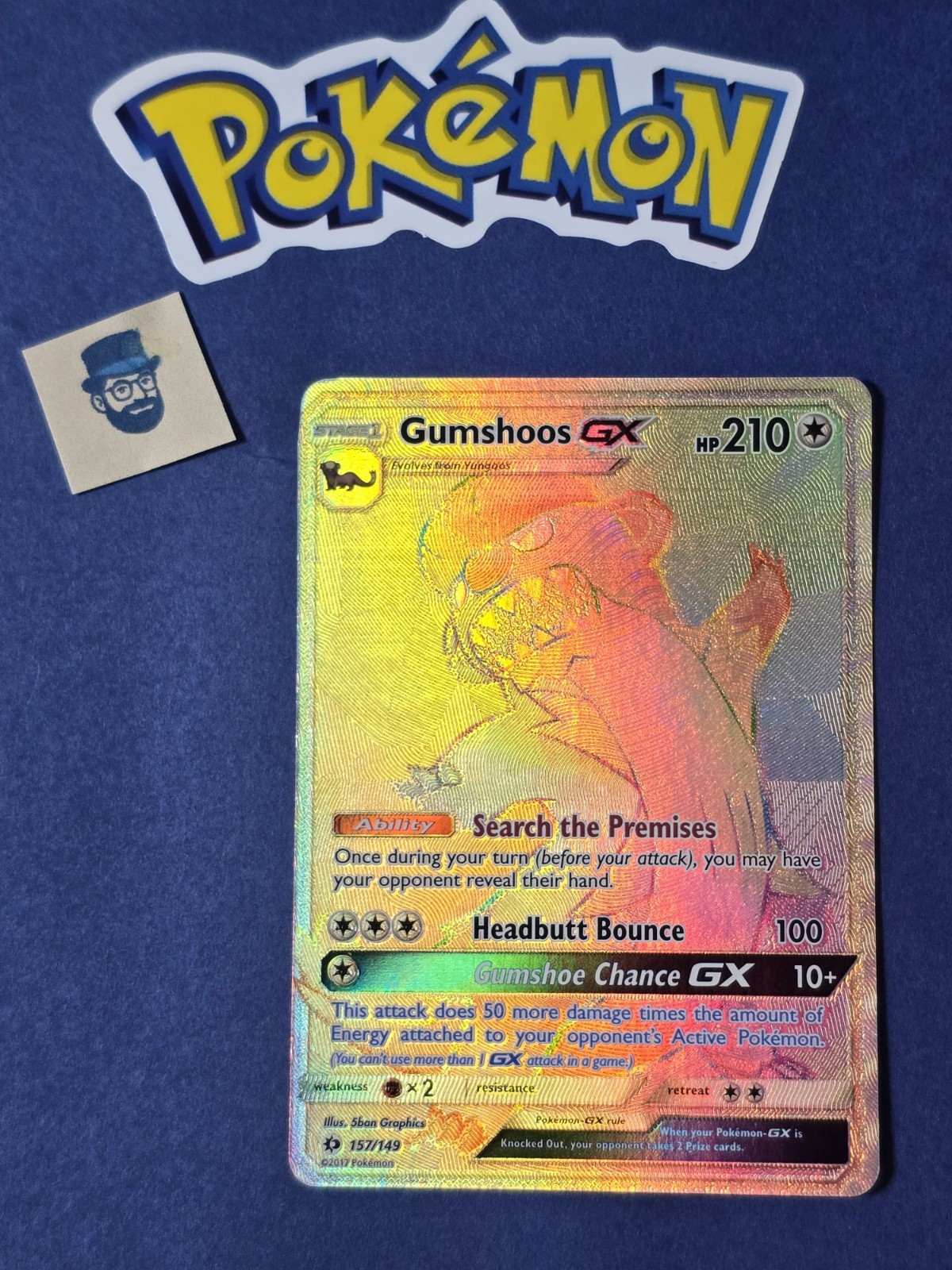 Gumshoos GX 157/149 Sun & Moon Secret Rare Card