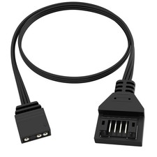 Motherboard 5V 3 Pin to 6 ARGB Adapter for Lian Li Strimer Plus 2X Black
