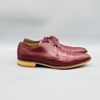 Everlane Shoes Womens 10.5 Red Leather Derby Oxford Dress Lace Up Almond Toe