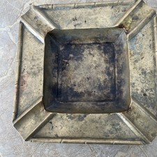 Vintage Large Brass Cigar Ash Tray Cigarette