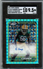 EDGERRIN COOPER 2024 TOPPS CHROME AQUA REFRACTOR AUTO RC #199 SGC 9.5 PACKERS
