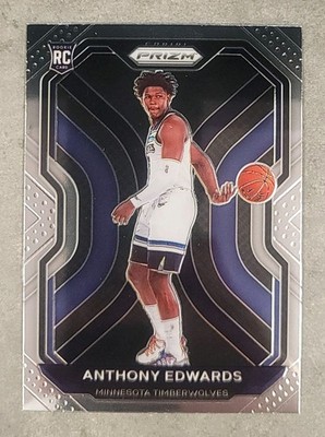 2020-21 Panini Prizm ANTHONY EDWARDS Base ROOKIE CARD No. 258 T-Wolves RC Clean!