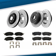 Front Rear Disc Brake Rotors Ceramic Pads for Hyundai Santa Fe 2007 2008 2009 