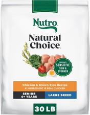 Nutro Choice Large Breed Senior Chicken & Brown Rice Recipe Dry Dog Food, 30-lb 2.49 per pound
