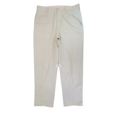 Brooks Sport Mens Chino Pants Khaki Flat Front Casual Trousers W34 L30