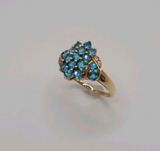 Gold Ring 585 mit Apatit und Diamanten 