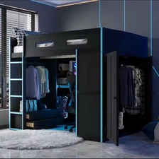 MLG Full Size Wood Loft Bed