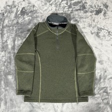 Kuhl Kashmira Sweatshirts Boys S 7-8 Green Quarter Zip Fleece Pullover Hiking