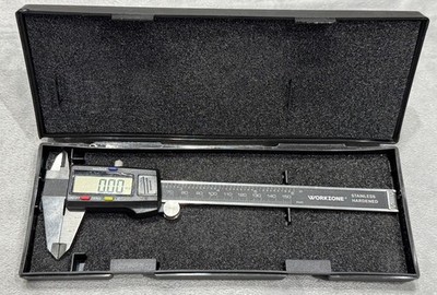 ARBEITSZONE DIGITAL MESSSCHIEBER MESSSCHIEBER IM KOFFER NEUE BATTERIE 150mm/6''