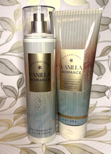 Bath  Body Works VANILLA ROMANCE Body Mist Spray  Body Cream Set