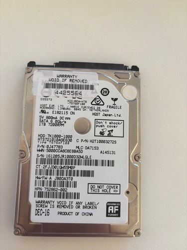 HTS721010A9E630 0J47783 MLC: DA7153 Dezember 2016