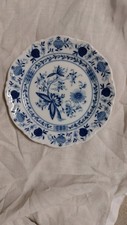Alt Mitterteich Echt Kobalt Zwiebelmuster Kuchenteller Teller Porzellan Ø19,5cm