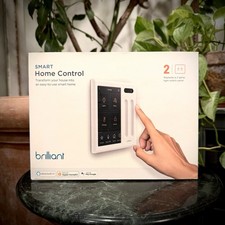 Brilliant Smart Home Control Panel 2-Switch Double White BHA120US-WH2 Smart NEW