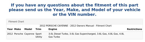 2012 PORSCHE CAYENNE - 2012 Owners Manual - Picture 5 of 5