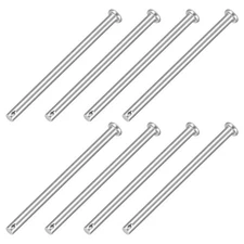8Pcs 1/4" x 3-9/16" Single Hole Clevis Pins, 304 Stainless Steel Flat Head Pins
