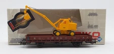 Piko 54128 HO Scale DR, EP.III Flatcar w/ Excavator Load/Box