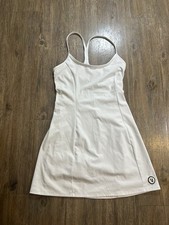 Vuori Womens S VW610 White Tennis Dress One Shot Athletic Bike Short Bodysuit