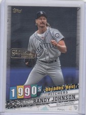 2020 Randy Johnson Topps Decades Best CELEBRATION GOLD SP /100 - RJO Mariners