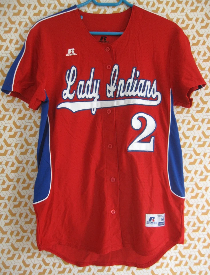 Maillot Baseball Lady Indians Russell High School Jersey shirt Femme - M - Photo 1/4