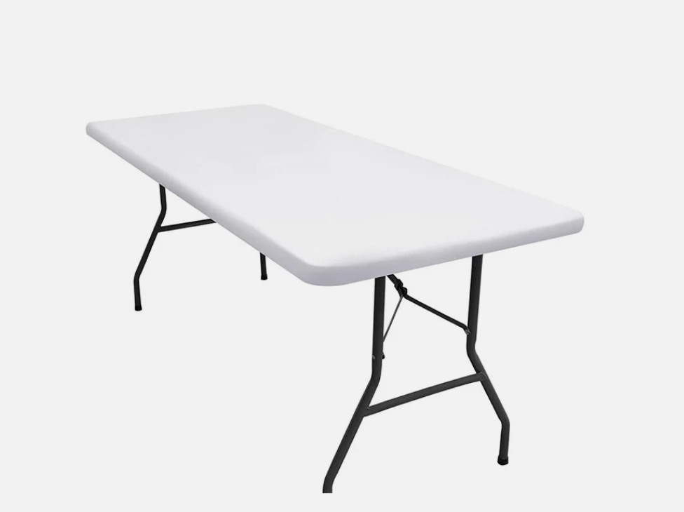 6 Ft Plastic Folding Table cloth for Indoor/Outdoor Dining & Partiesf